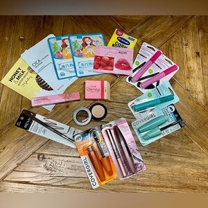 16 pcs! Bundle of random makeup & cosmetics -mascaras, masks, concealers, pencil